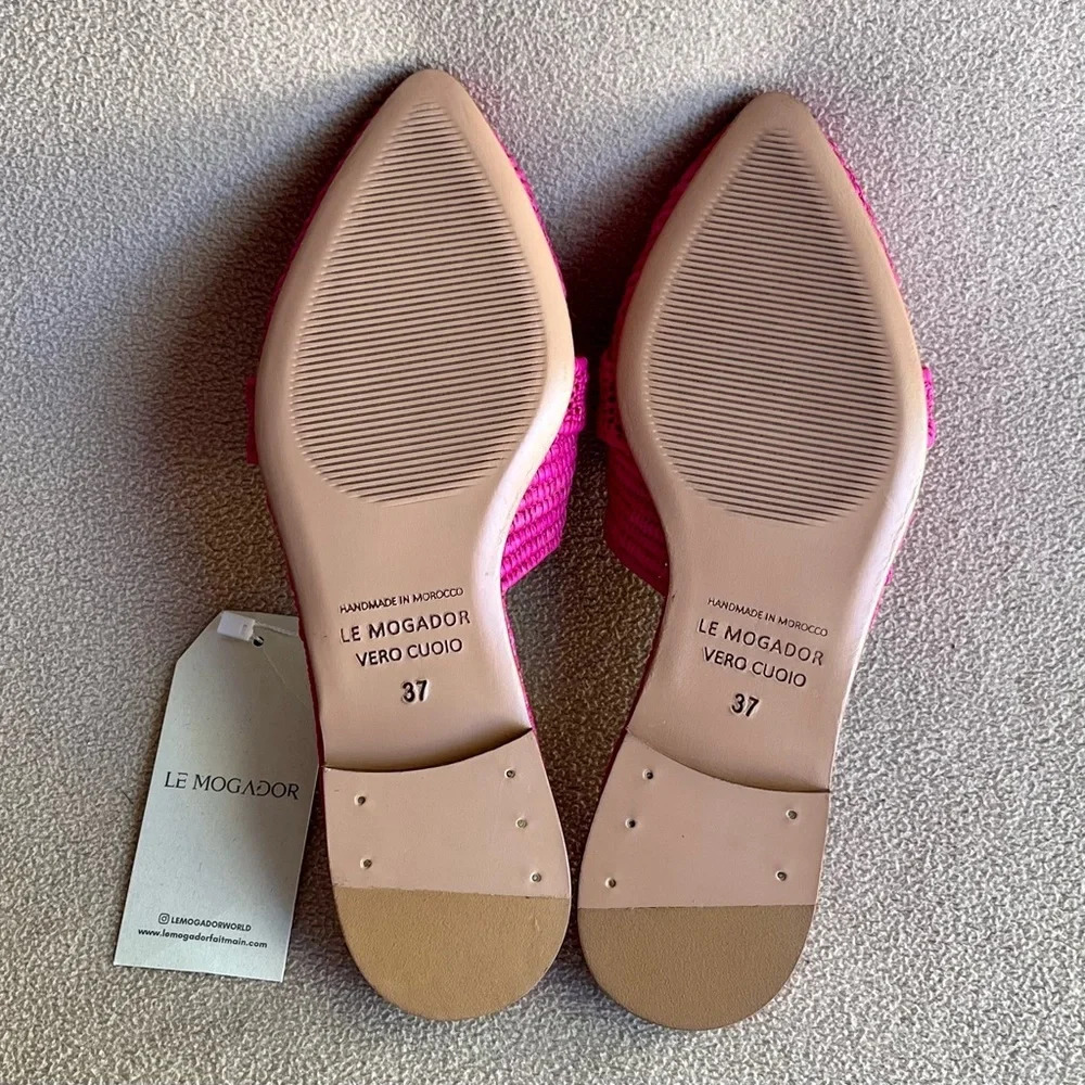 Le Mogador Taormina Mules Women’s 6.5 Fuchsia Pink Summer Beach Island Vacation - Picture 6 of 6